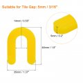 Uxcell 300pcs Horseshoe Shim Tile Spacers 5mm 3 16 Inch U Shape Plastic Wall Floor For Leveling Yellow