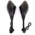 Black Motorcycle Side Rear View Mirrors With Turn Signal For Sport Bike Honda Cbr600rr 2003-2011 Cbr1000rr 2004-2007smooth 
