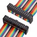 Idc Rainbow Wire Flat Ribbon Cable 26p A-type Fc Fc Connector 2 54mm Pitch 1m 39 3inch Length