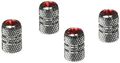 Roadpro Rpcrvc4r Red Chrome Finish Colored Tip Valve Cap Pack Of 4 