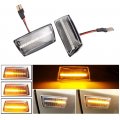 Hacreyatu Dynamic Clear Lens Amber Led Side Marker Turn Signal Light Blinker For Opel Astra Insignia Zafira Corsa Meriva Adam