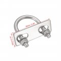 Uxcell U-bolts 4pcs 1 06 27mm Inner Width 47mm Length M6 304 Stainless Steel Round U Bolt With Nuts Frame For Boat Trailer Axle
