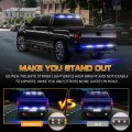 Xridonsen 48 Inch Blue White Tailgate Emergency Lights Strip Rear Window 288 Led Tail Strobe Firefighter Flashing Warning