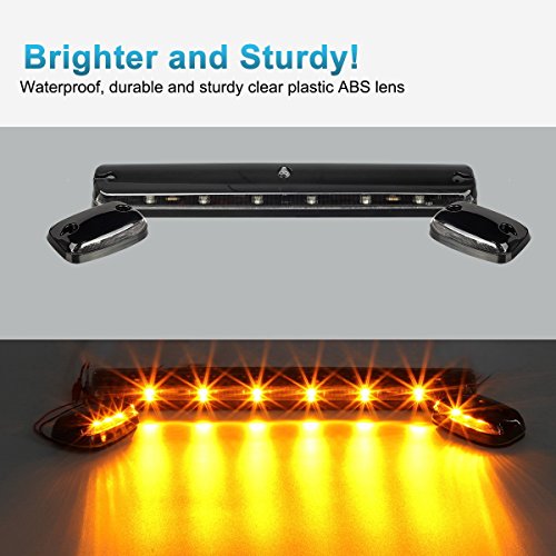 5PCS Smoked Amber Cab Roof Top Running LED Light For Truck SUV Pickup 4x4 5982d0655ce90b36413daa4a