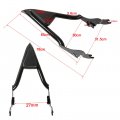 Wflnhb Motorcycle 22inch Detachable Sissy Bar Passenger Pointed Rear Backrest With Cushion Pad Replacement For Touring Road