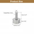 Uxcell M4x12mm Knurled Thumb Screws 5pcs 304 Stainless Steel Flat Head Fully Threaded Bolts Grip Knobs Fasteners