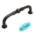 Cosmas 7936orb Oil Rubbed Bronze Cabinet Hardware Handle Pull 3 Hole Centers 50 Pack 