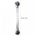 Uxcell 4 In 1 Reversible Ratcheting Wrench 16-17-18-19mm 12 Point Double Box End 72 Teeth Metric Cr-v