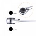 Uxcell 4 In 1 Reversible Ratcheting Wrench 16-17-18-19mm 12 Point Double Box End 72 Teeth Metric Cr-v