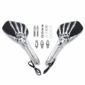 Motorcycle Chrome Claws Led Skull Rearview Mirrors W 8mm 10mm Bolts For H-d Street Glide Road King Softail P N Mt333-c-a-cd 