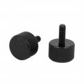 Uxcell Computer Pc Case M3x8mm Black Zinc Plated Flat Head Knurled Thumb Screw 50pcs