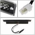 Compatible With Dodge Ram Pair Of Black Clear Corner Quad Headlight Dual Row Led 3rd Brake Light4th Gen Ds Dj D2