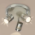 Dllt Industrial Directional Track Light Led Indoor Round Ceiling Spoting 3-light For Living Room Dining Offices Bedroom Picture 