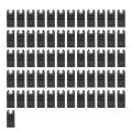 60 Piece Carbon Steel Oscillating Tool Blades 1 3 8 In Multi Saw For Wood And Plastic Cutting Quick Release Accessory Kit 