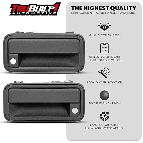 T1a Exterior Door Handle Pair Replacement For 1995-2000 Chevy Tahoe Fits Front Left And Right Sides Also Gmc Pickup Suburban