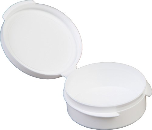 Consolidated Plastics Hinged Lid Vial Poly-con Container 1 4 Oz White 100 Piece