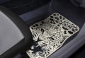 Snow White Leopard Custom Designed Car Truck Suv Universal-fit Front Rear Seat Carpet Angry Animal Floor Mats 4pc