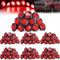 100 Pieces 3 4 Round Led Side Marker Lights Leds Front Rear Indicator Turn Signal Ip68 Waterproof For Truck Trailer Lorry Bus 