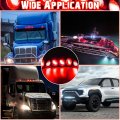 100 Pieces 3 4 Round Led Side Marker Lights Leds Front Rear Indicator Turn Signal Ip68 Waterproof For Truck Trailer Lorry Bus
