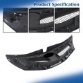 Front Upper Grille Black With Silver Molding Trim Mesh Replacement For Impreza Wrx Sti 2008 2009 2010