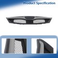 Front Upper Grille Black With Silver Molding Trim Mesh Replacement For Impreza Wrx Sti 2008 2009 2010