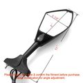 Motorcycle Rearview Side Mirrors Integrated Amber Led Turn Signal Blinker Light For Suzuki Honda Yamaha Kawasaki Pair