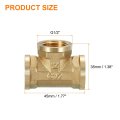Brass Tee Pipe Fitting G1 2 Female 3 Way T-connector Coupler Adapter For Gas Transport Connect Pipelines