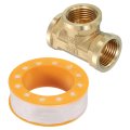 Brass Tee Pipe Fitting G1 2 Female 3 Way T-connector Coupler Adapter For Gas Transport Connect Pipelines
