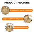 Brass Tee Pipe Fitting G1 2 Female 3 Way T-connector Coupler Adapter For Gas Transport Connect Pipelines