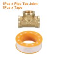Brass Tee Pipe Fitting G1 2 Female 3 Way T-connector Coupler Adapter For Gas Transport Connect Pipelines