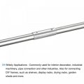 Uxcell Rail Pipe Fitting 2-way 100mm Length 202 Stainless Steel Straight Connector Brushed For 33mm 1 3 Od Handrail Railing