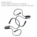 Waltyotur 2pcs Ignition Coil Spark Plug Cap 30510-mm8-003 Replacement For Honda Shadow Vlx600 Vlx 600 Vt600c Vt600cd 1988-2007