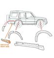 Genuine Land Rover Discovery Ii Right Rear Quarter Panel Lower Trim Molding