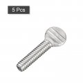 Uxcell 1 4-20 X Thumb Screws 5pcs 304 Stainless Steel Fully Thread Galvanized Finger Tight Racket Screw
