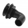 90a Thru Hull Fitting Leakproof Easy Use Ergonomic Marine Connector For Yacht Black