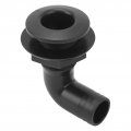 90a Thru Hull Fitting Leakproof Easy Use Ergonomic Marine Connector For Yacht Black