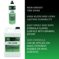 Universal Tire Shine And Protectant Water Based No Grease Dressing For Rubber Vinyl Leather High Formula 1 Gallon
