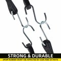 Cartman Rubber Bungee Cords Set 10pack 21 Inch 32a Max Stretch Heavy Duty Black Tie Down Straps For Outdoor Tarp Covers