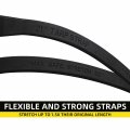 Cartman Rubber Bungee Cords Set 10pack 21 Inch 32a Max Stretch Heavy Duty Black Tie Down Straps For Outdoor Tarp Covers