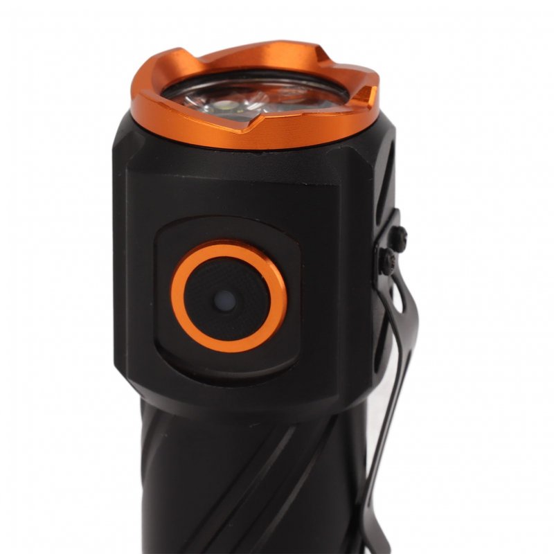 10000lm Mini Flashlight Super Bright Pocket Edc Flash Light Clip 5 Modes Usb Rechargeable Waterproof Compact For Camping Hiking