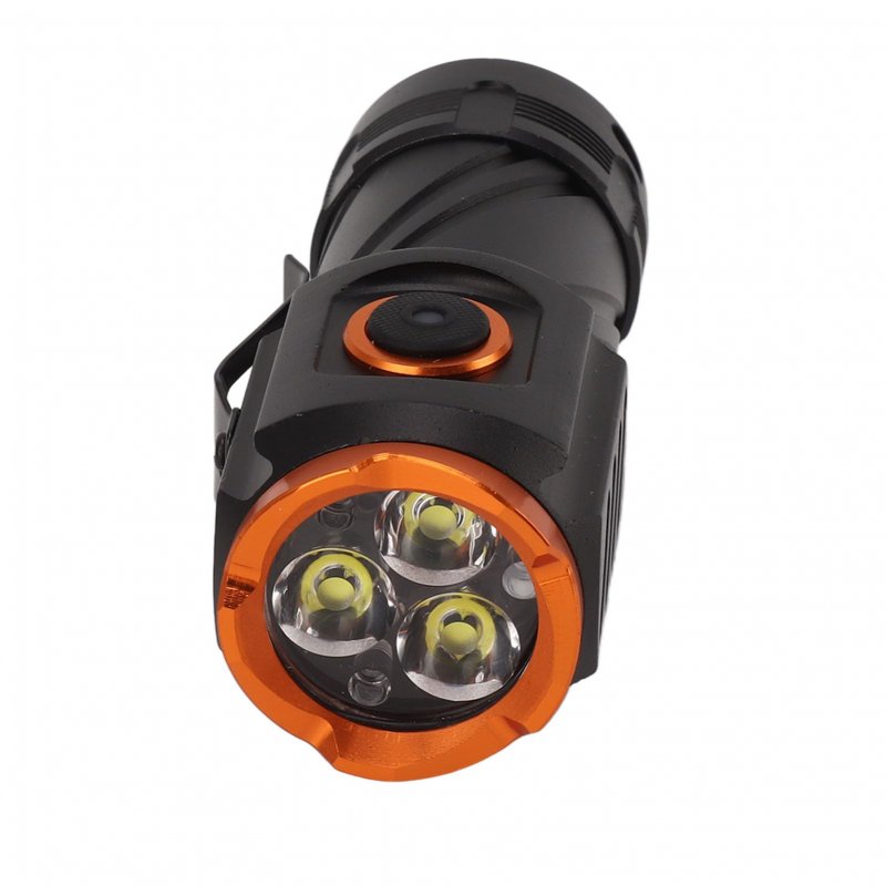 10000lm Mini Flashlight Super Bright Pocket Edc Flash Light Clip 5 Modes Usb Rechargeable Waterproof Compact For Camping Hiking