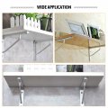 Mromax 2pcs Shelf Bracket 14 X 8 7inch 110lbs Heavy-duty Aluminum Alloy Support Corner Brace L Brackets Silver Tone