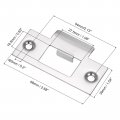 Uxcell Door Strike Plate 2pcs 68mm X 39mm 201 Stainless Steel Latch Deadbolt For Frame Jamb Silver