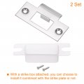 Uxcell Door Strike Plate 2pcs 68mm X 39mm 201 Stainless Steel Latch Deadbolt For Frame Jamb Silver
