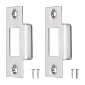 Uxcell Door Strike Plate 2pcs 68mm X 39mm 201 Stainless Steel Latch Deadbolt For Frame Jamb Silver