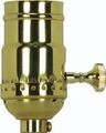 Satco 3 Piece Stamped Solid Brass Hi Low Turn Knob Socket 801463 