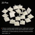 Patikil Adhesive Standoff 20 Pack Reverse Mount Insulation Bracket Isolation Column Pcb Spacer 6 3mm Supporting Height White