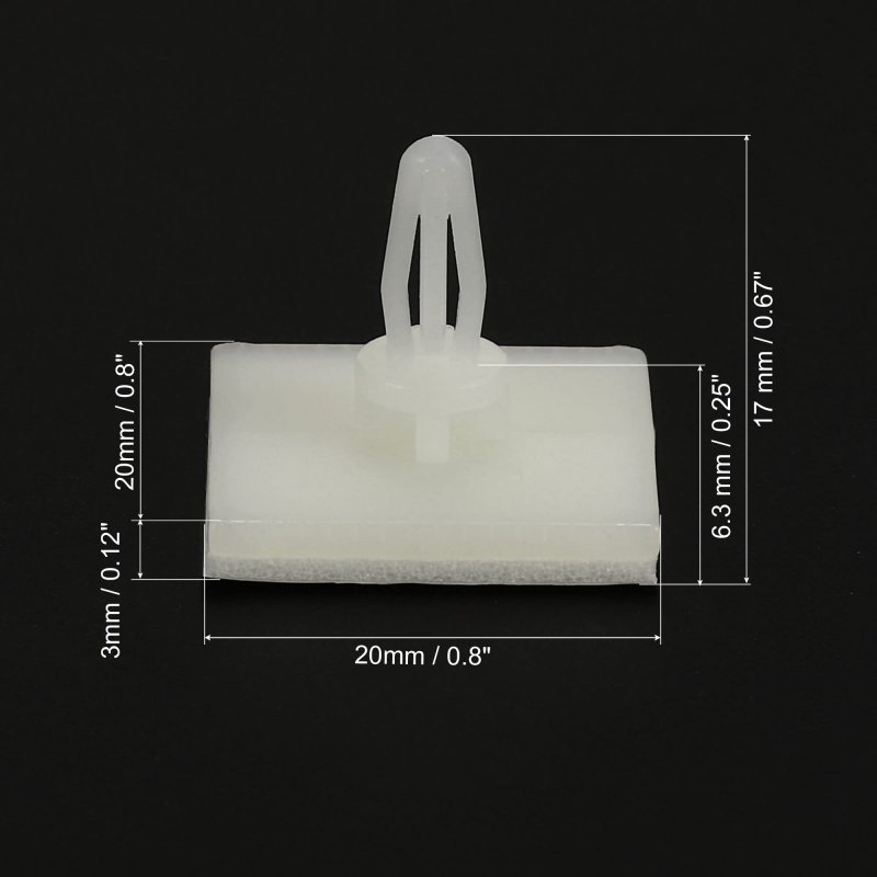 Patikil Adhesive Standoff 20 Pack Reverse Mount Insulation Bracket Isolation Column Pcb Spacer 6 3mm Supporting Height White