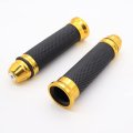 Okstno Motorcycle 7 8 Cnc Hand Grips Aluminum Rubber Gel Handlebar For Sport Bike Gold
