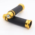 Okstno Motorcycle 7 8 Cnc Hand Grips Aluminum Rubber Gel Handlebar For Sport Bike Gold